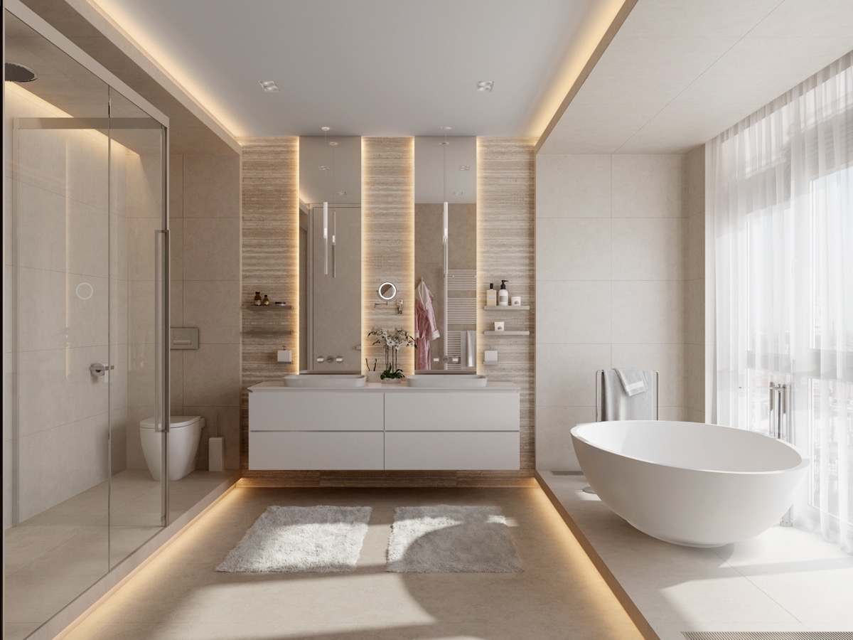 Meuble salle de bain blanc moderne